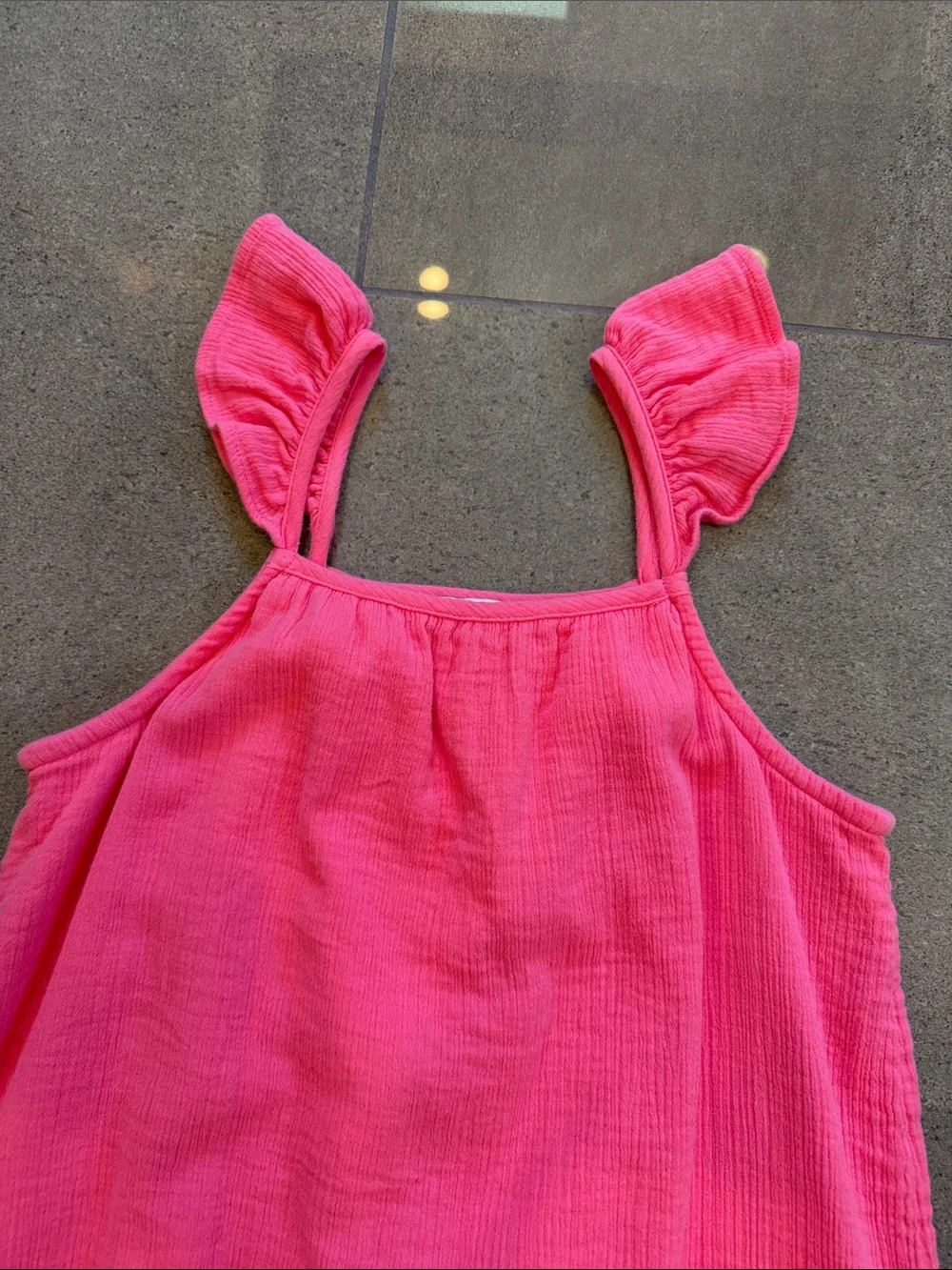 Girls Vineyard Vines Pink Ruffle Dress